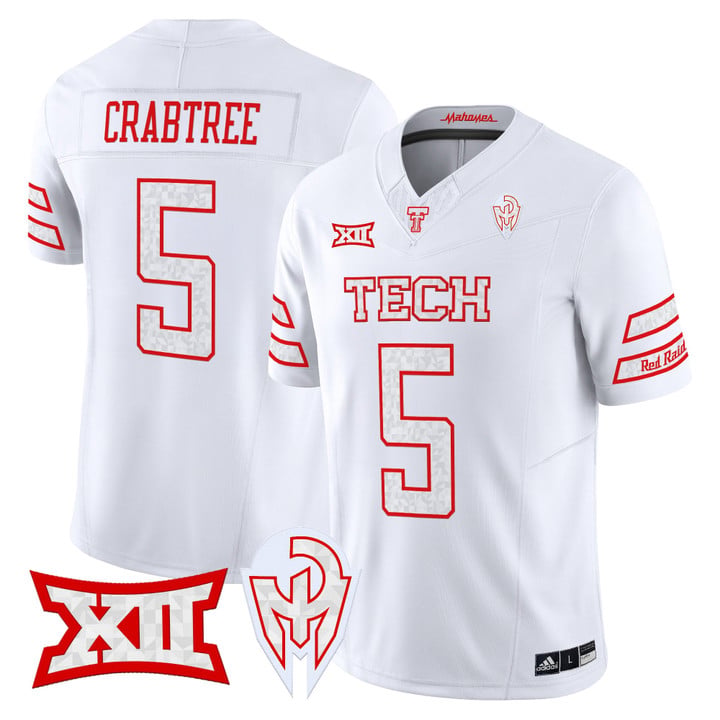 Michael Crabtree Jersey #5 Texas Tech Red Raiders Too Cold Vapor Stitched