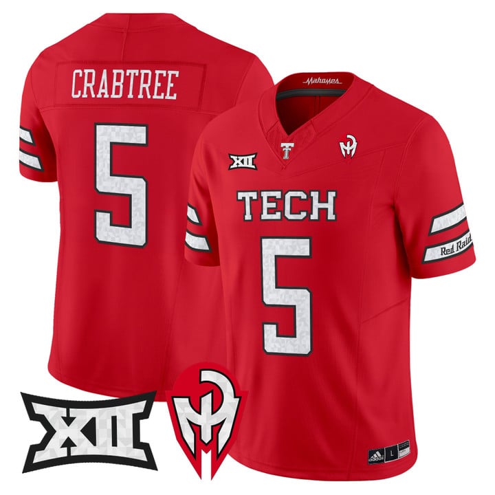 Michael Crabtree Jersey #5 Texas Tech Red Raiders Too Cold Vapor Stitched