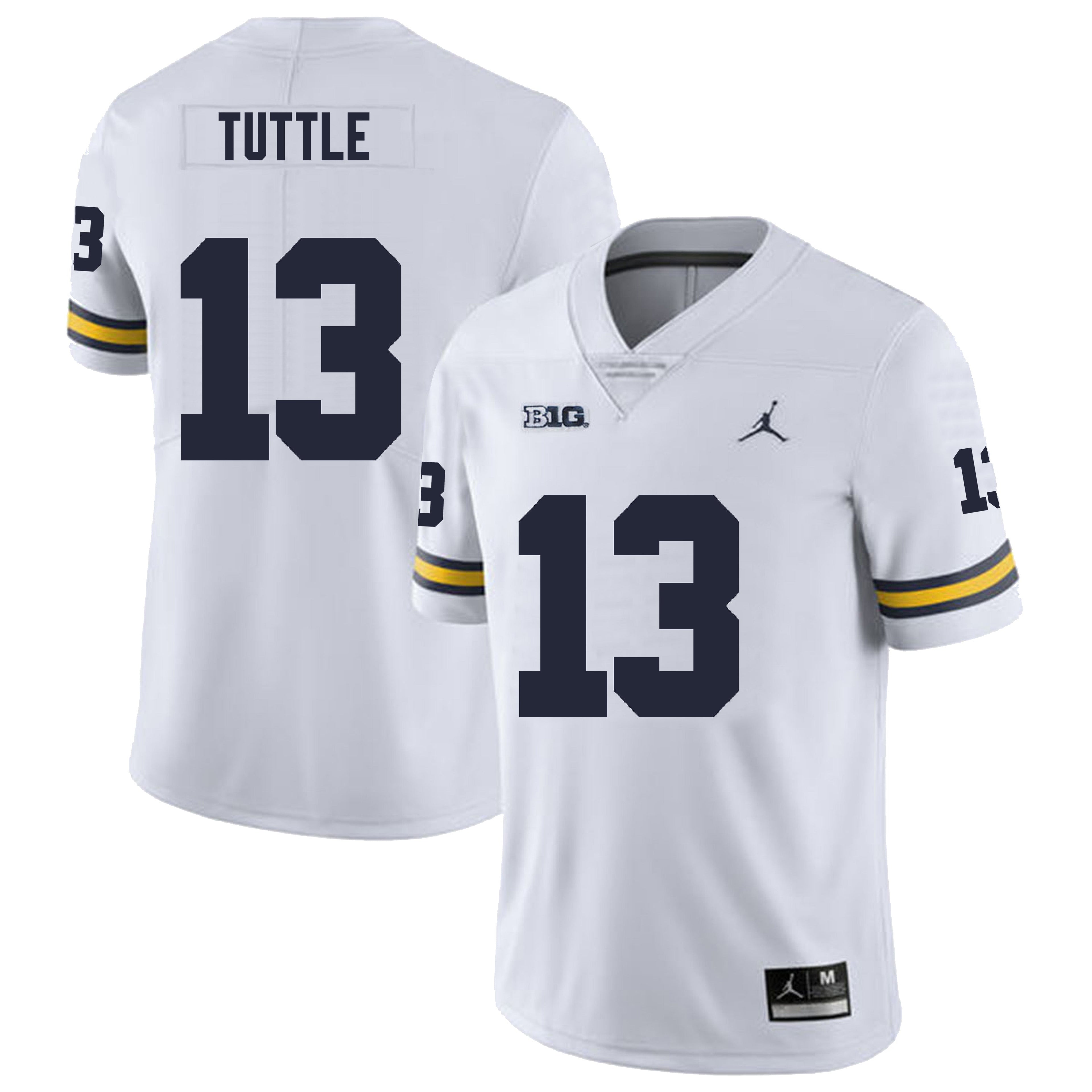 Michigan Wolverines Jack Tuttle Jersey #13 College Football Game White