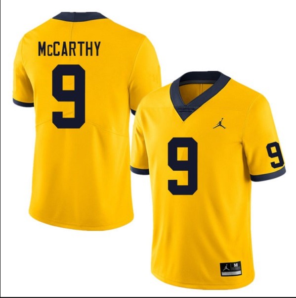Michigan Wolverines #9 J.J. McCarthy NCAA Football Jersey Yellow