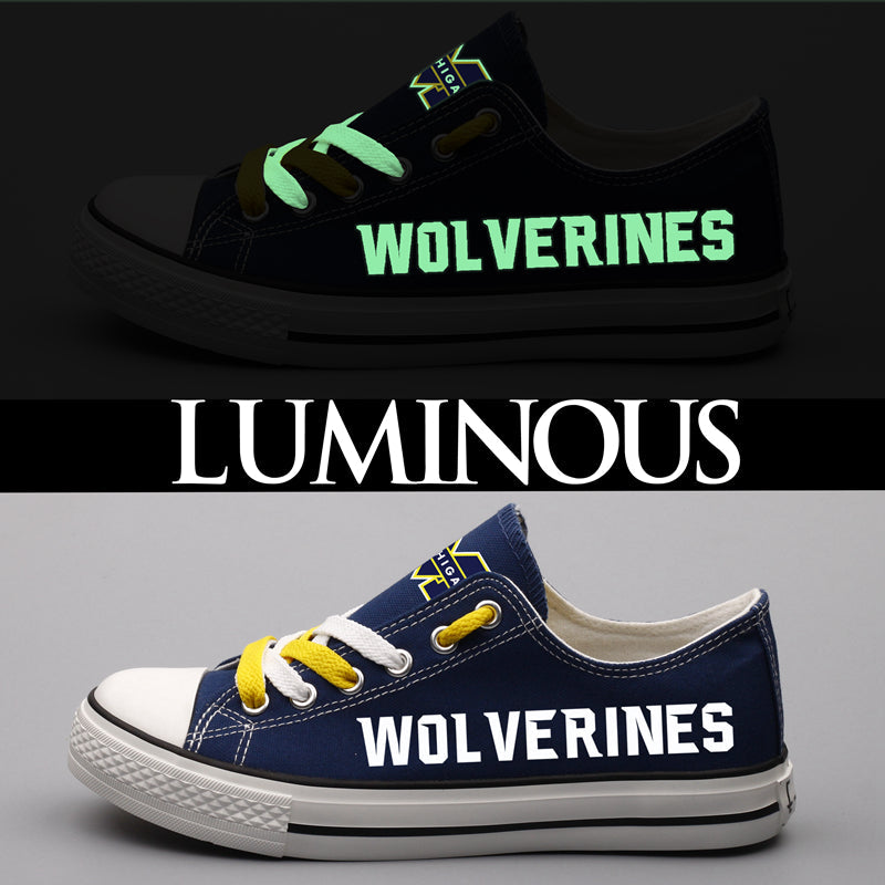 Michigan Wolverines Sport Sneakers Shoes For Men Women Fans