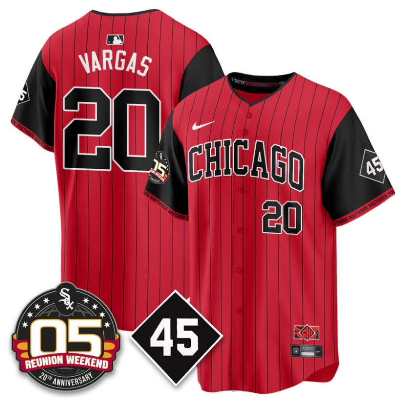 Miguel Vargas Jersey #20 Chicago White Sox 2025 Reunion Weekend City Connect