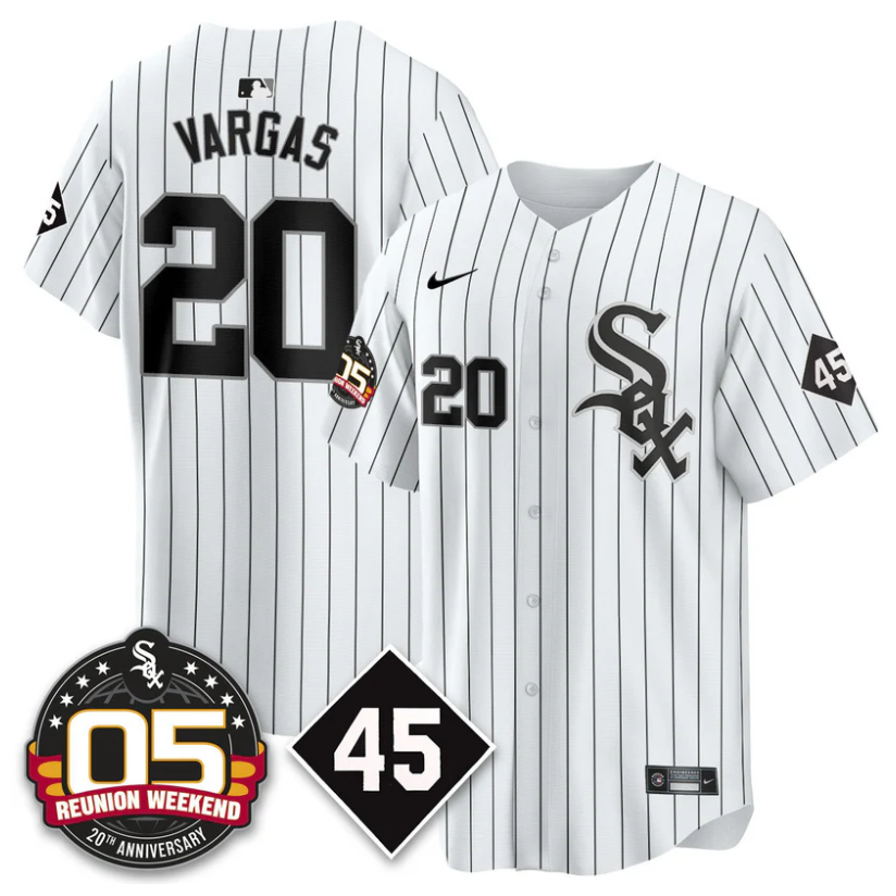 Miguel Vargas Jersey #20 Chicago White Sox 2025 Reunion Weekend White