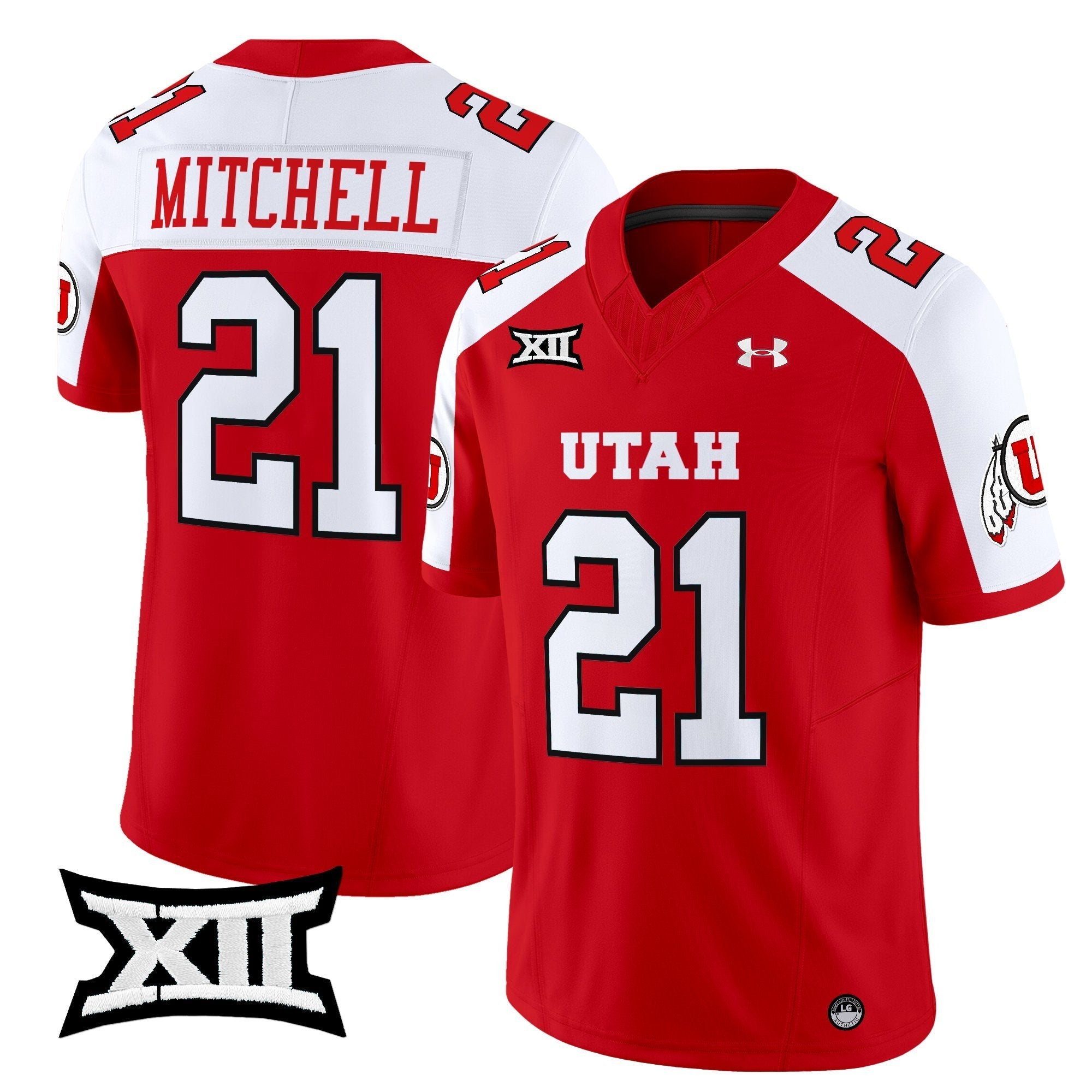 Mike Mitchell Jersey #21 Utah Utes 2025 Vapor Limited Stitched Red Alternate