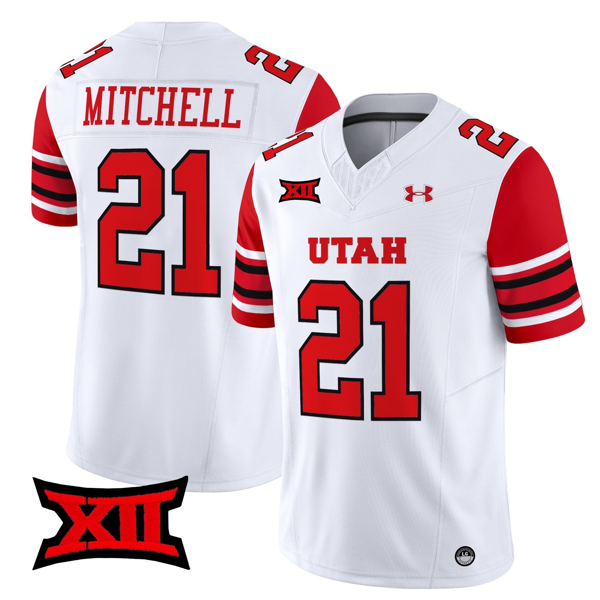 Mike Mitchell Jersey #21 Utah Utes 2025 Vapor Limited Stitched White