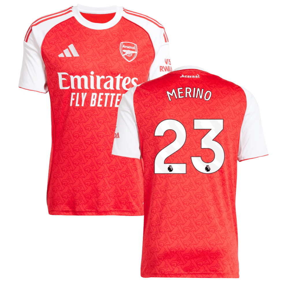 Mikel Merino #23 Arsenal 2025-26 Home Jersey – Red