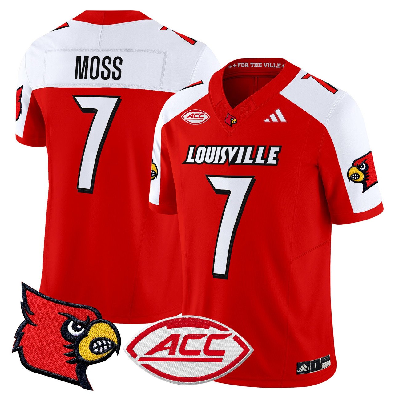 Miller Moss Jersey #7 Louisville Cardinals 2025 Vapor Limited Stitched