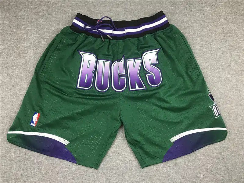 Milwaukee Bucks Green 95-96 Shorts - Basketball Shorts Store
