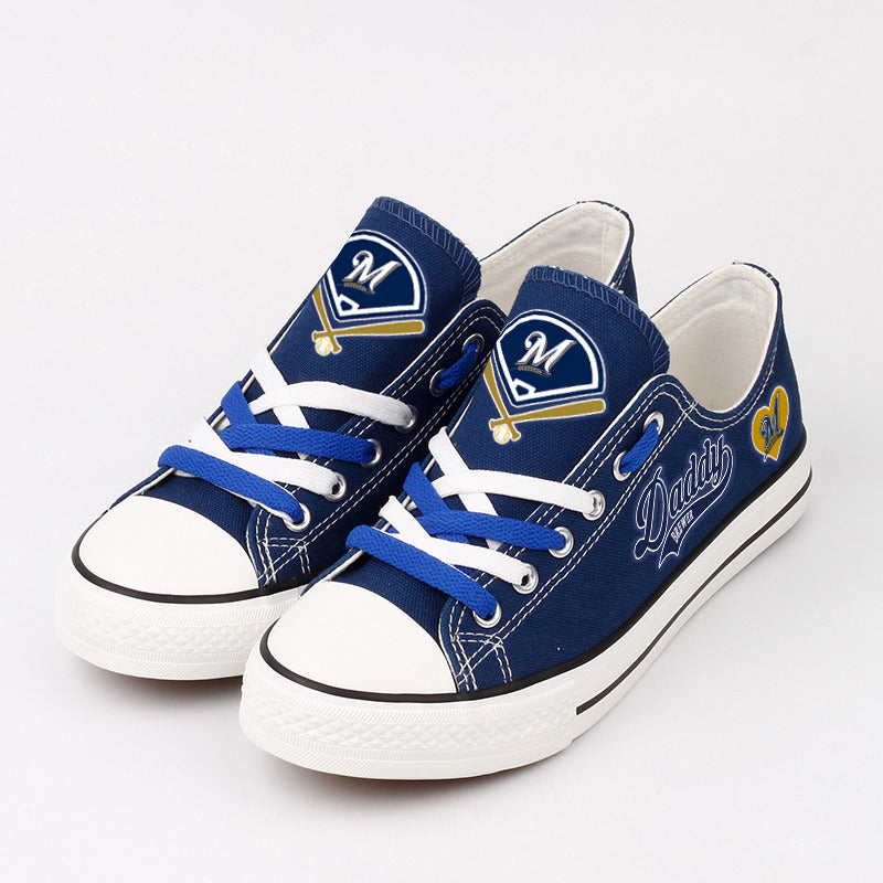 Miami Marlins Limited Print Low Top Canvas Shoes Sport Sneakers For Men Women Fans