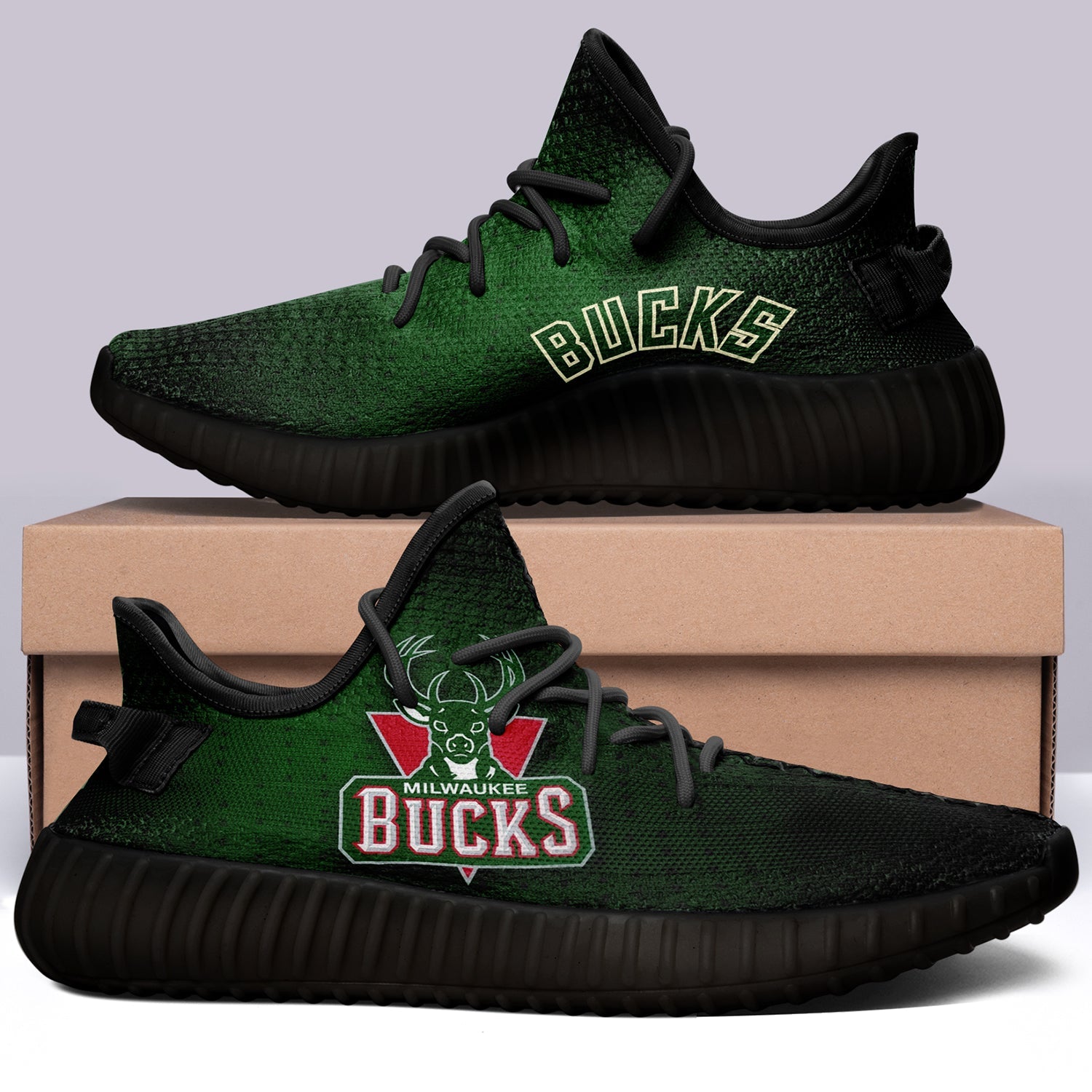 Milwaukee Bucks  NBA 350v Yeezy Sneakers For Men Women Fans