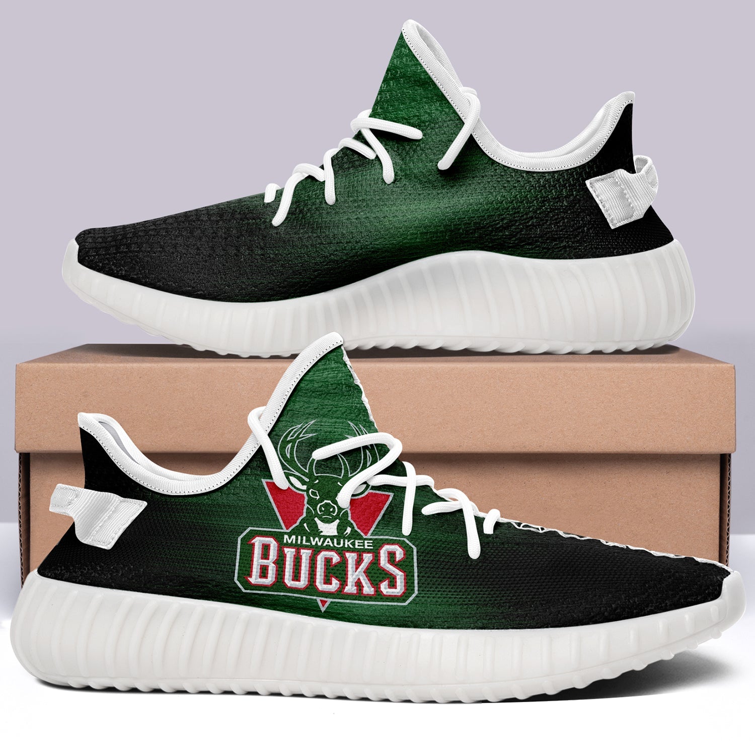 Milwaukee Bucks  NBA 350v Yeezy Sneakers For Men Women Fans