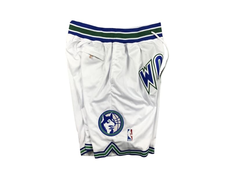 Minnesota Timberwolves White Hardwood Classics Shorts