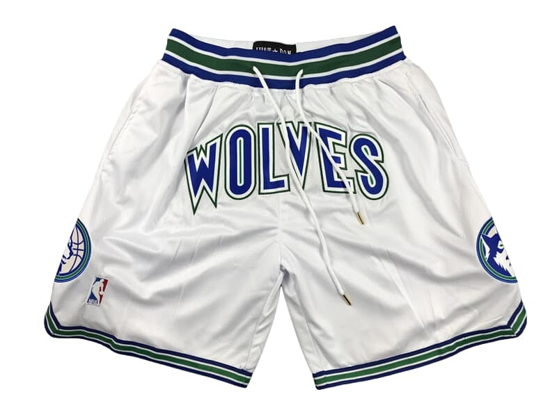 Minnesota Timberwolves White Hardwood Classics Shorts