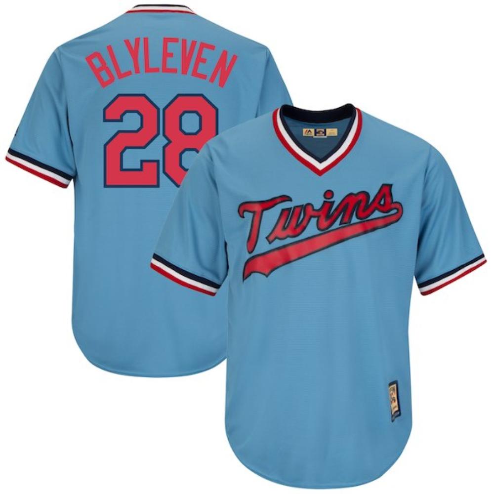 Minnesota Twins Bert Blyleven Blue Throwback Pullover Jersey