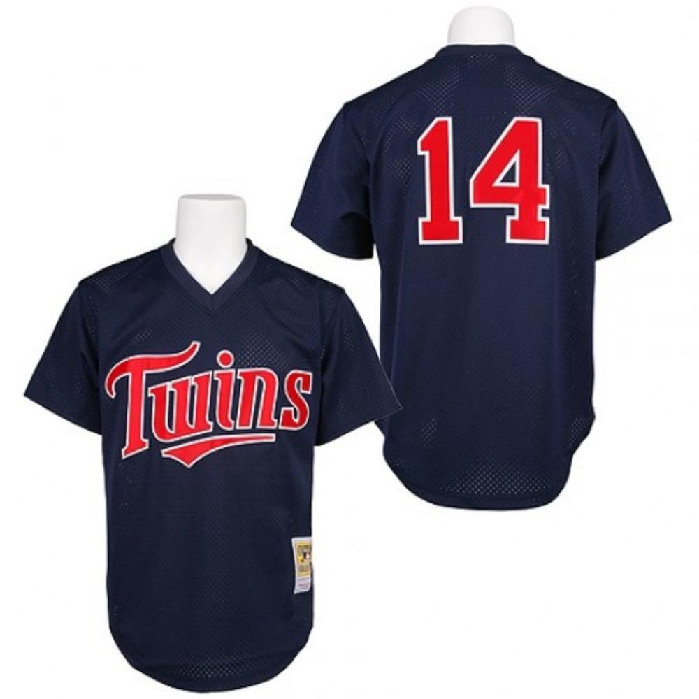 Minnesota Twins Kent Hrbek Navy 1991 Throwback Pullover Jersey