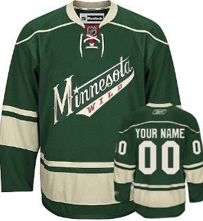 Minnesota Wild Customized Green Jersey