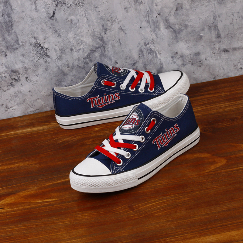 Minnesota Twins Limited Print Low Top Canvas Shoes Sport Sneakers For Men Women Fans