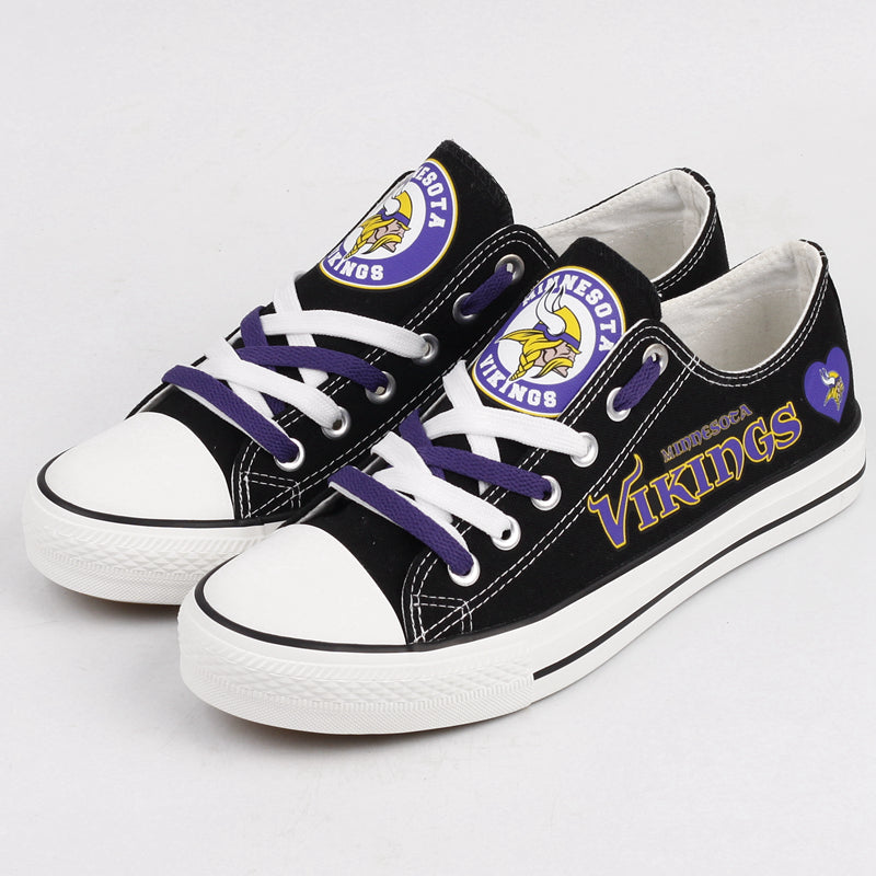 Minnesota Vikings Low Top Canvas Sport Sneakers Shoes For Men Women Fans