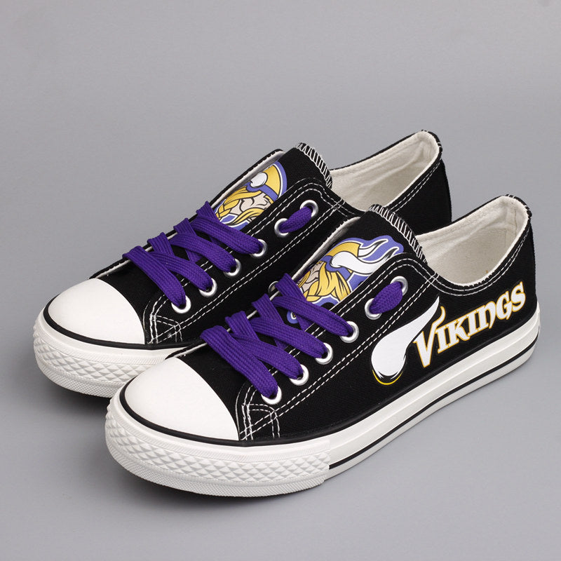 Minnesota Vikings Low Top Canvas Sport Sneakers Shoes For Men Women Fans