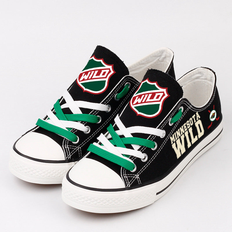 Minnesota Wild Low Top Canvas Sport Sneakers Shoes For Men Women Fans