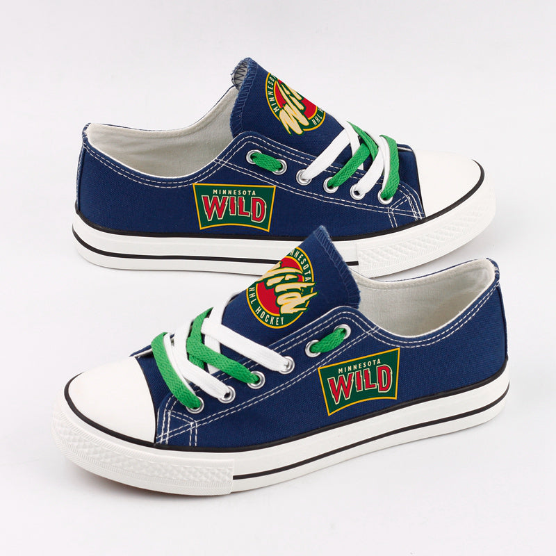 Minnesota Wild Low Top Canvas Sport Sneakers Shoes For Men Women Fans