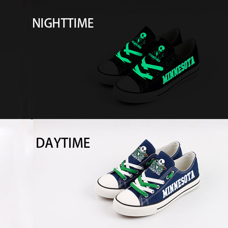 Minnesota Wild Low Top Canvas Sport Sneakers Shoes For Men Women Fans