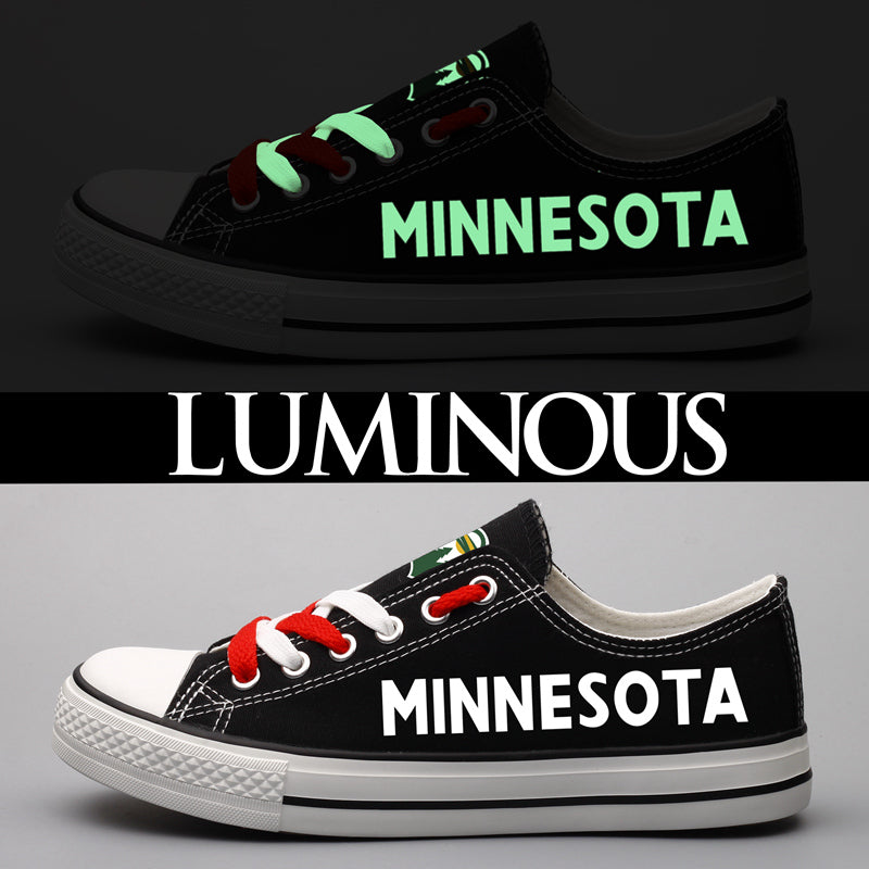 Minnesota Wild Low Top Canvas Sport Sneakers Shoes For Men Women Fans