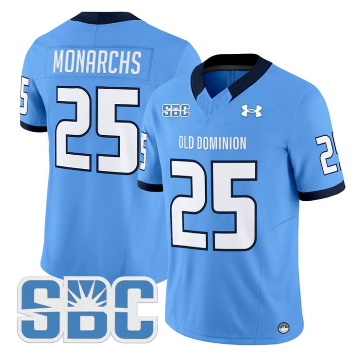 Monarchs Jersey #25 Old Dominion Monarchs 2025 Vapor Limited Stitched BLue