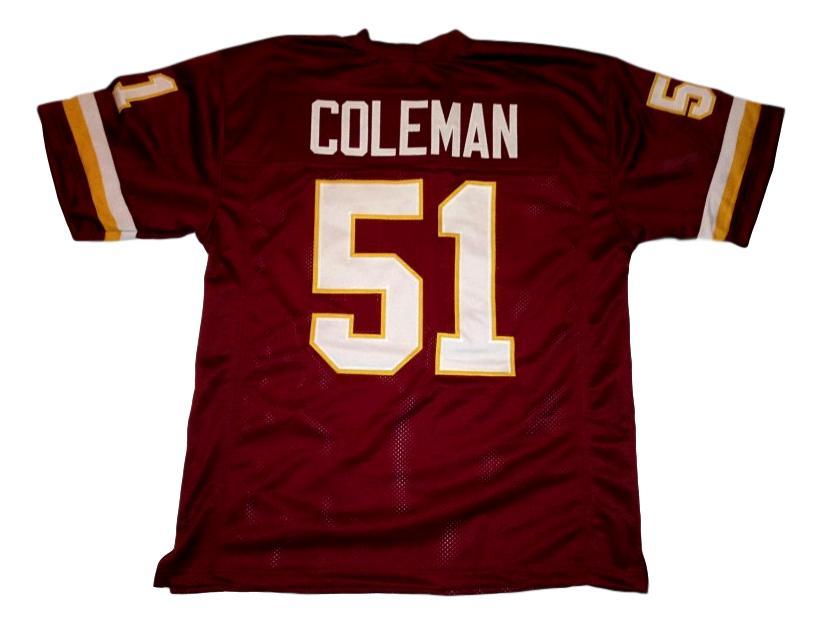 Monte Coleman CUSTOM STITCHED Unsigned Football Jersey Maroon