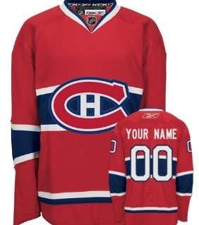 Montreal Canadiens Customized Red CH Jersey