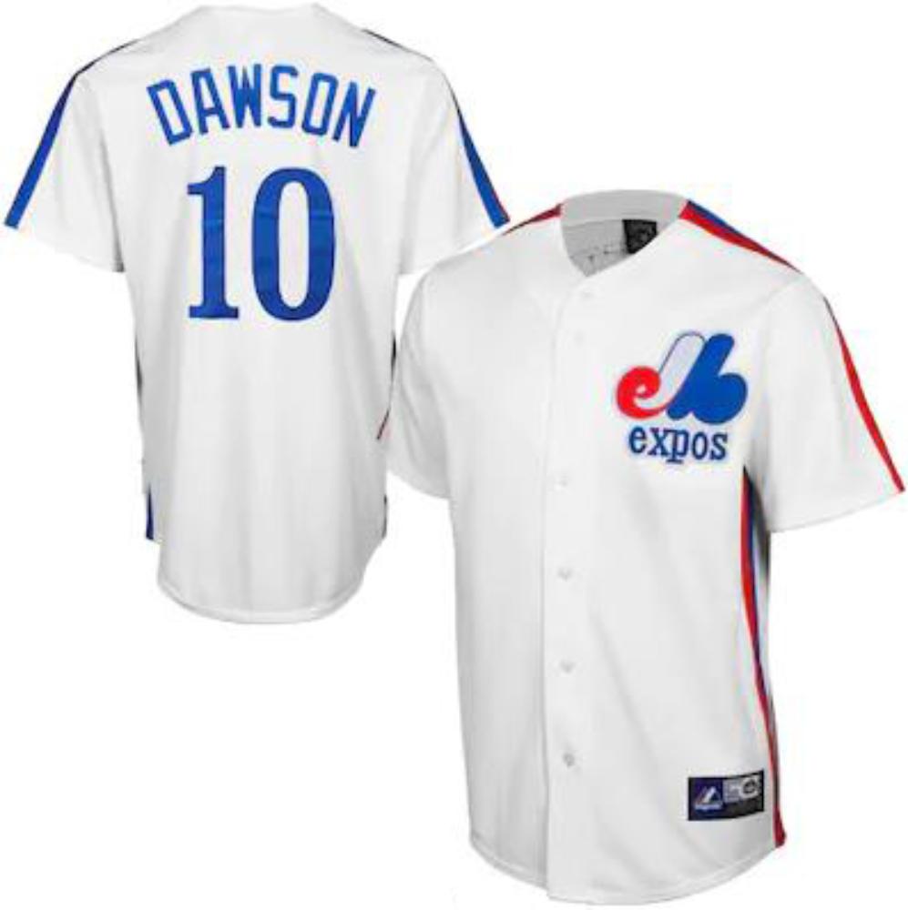 Montreal Expos Andre Dawson White Cooperstown Throwback Jersey