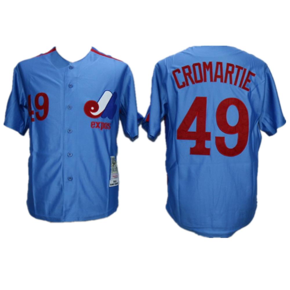 Montreal Expos Warren Cromartie Blue Throwback Jersey