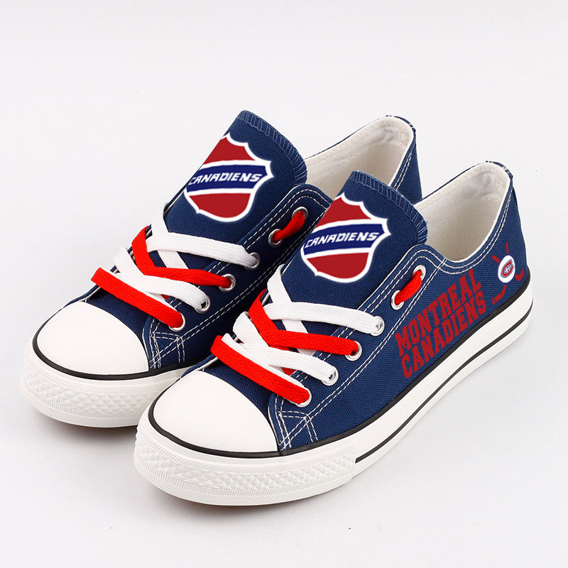 Montreal Canadiens Low Top Canvas Sport Sneakers Shoes For Men Women Fans