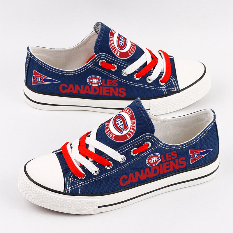 Montreal Canadiens Low Top Canvas Sport Sneakers Shoes For Men Women Fans