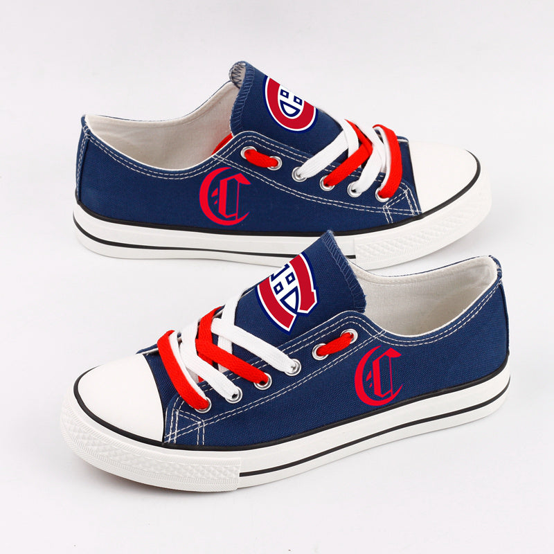 Montreal Canadiens Low Top Canvas Sport Sneakers Shoes For Men Women Fans