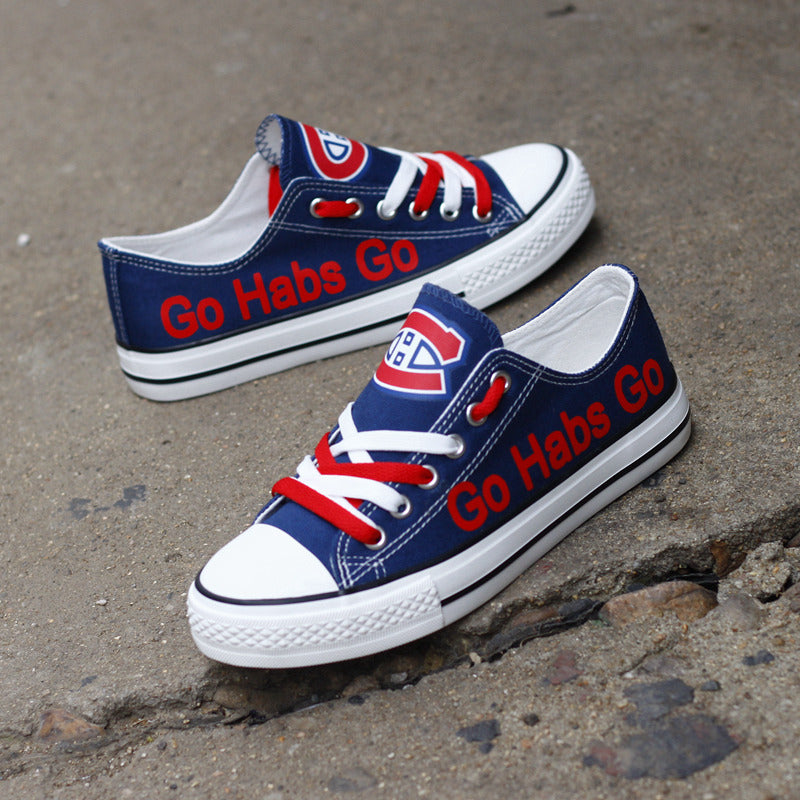 Montreal Canadiens Low Top Canvas Sport Sneakers Shoes For Men Women Fans