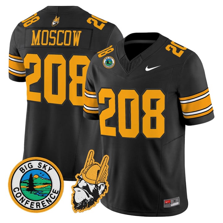 Moscow Jersey #208 Idaho Vandals 1975 Throwback Limited Stitched Black