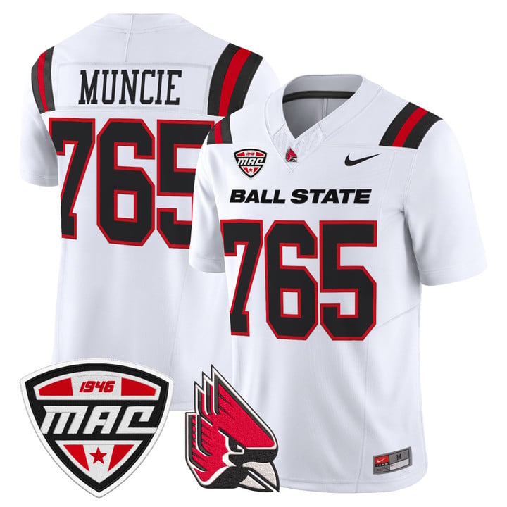 Muncie Jersey #765 Ball State Cardinals 2025 Limited Stitched