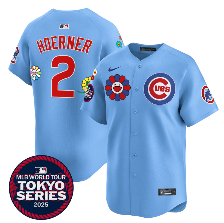 Nico Hoerner Jersey #2 Chicago Cubs Tokyo Series 2025 Vapor Premier Limited Stitched Blue