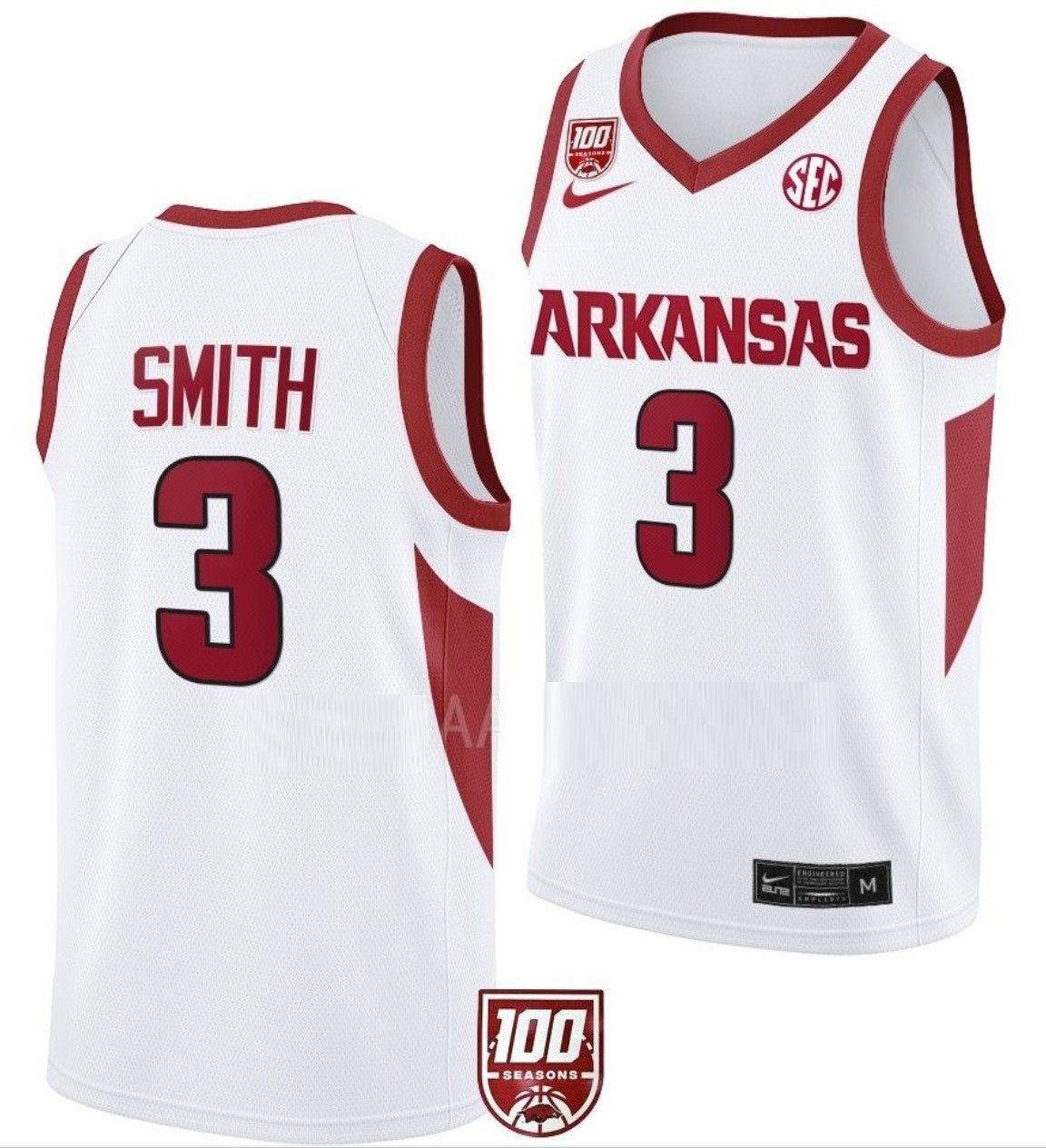 Nick Smith Jersey Arkansas Razorbacks College Basketball 100 Season #3