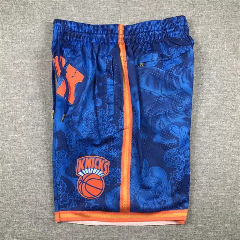 New York Knicks Royal 2023 Lunar New Year Hardwood Classics Shorts - Basketball Shorts Store