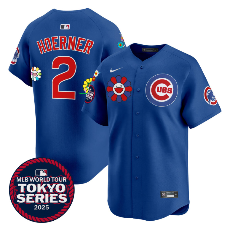 Nico Hoerner Jersey #2 Chicago Cubs Tokyo Series 2025 Vapor Premier Limited Stitched Royal