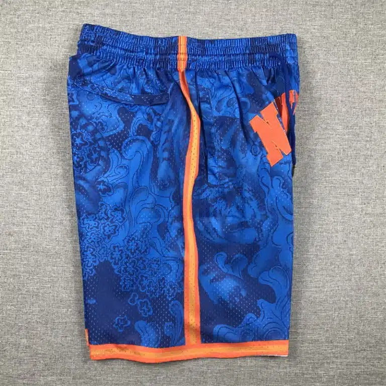 New York Knicks Royal 2023 Lunar New Year Hardwood Classics Shorts - Basketball Shorts Store