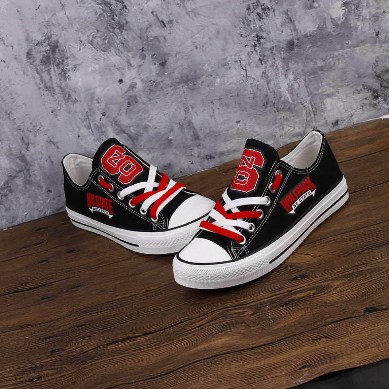 North Carolina State Wolfpack Limited Print NCAA College Students Low Top Canvas Shoes Sport Sneakers