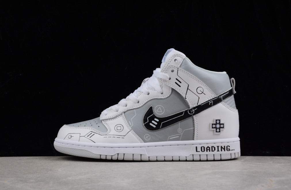 NK Dunk High Video Game Grey White