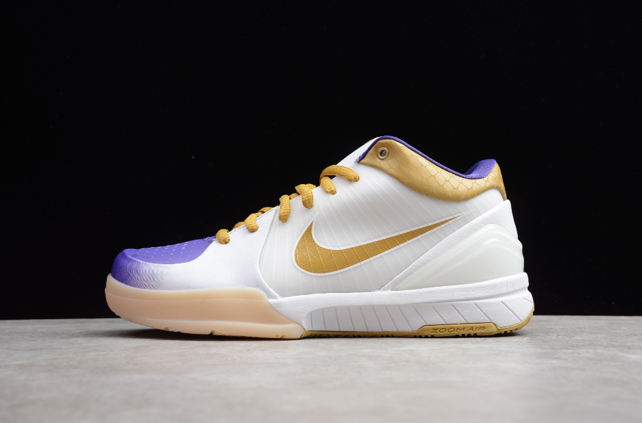 NK Kobe 4 Purple White Varsity Gold Metallic