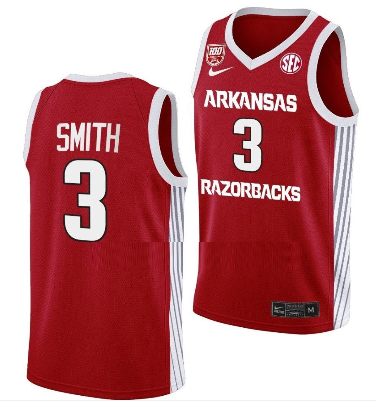 Nick Smith Jersey Arkansas Razorbacks College Basketball 100 Season #3