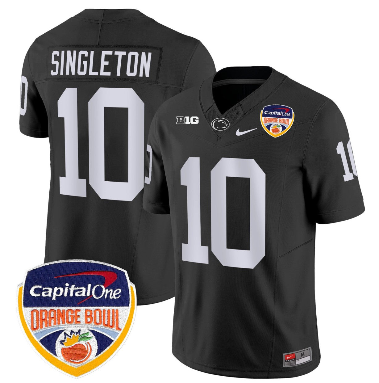 Nicholas Singleton Jersey #10 Penn State Orange Bowl Patch Stitched Black
