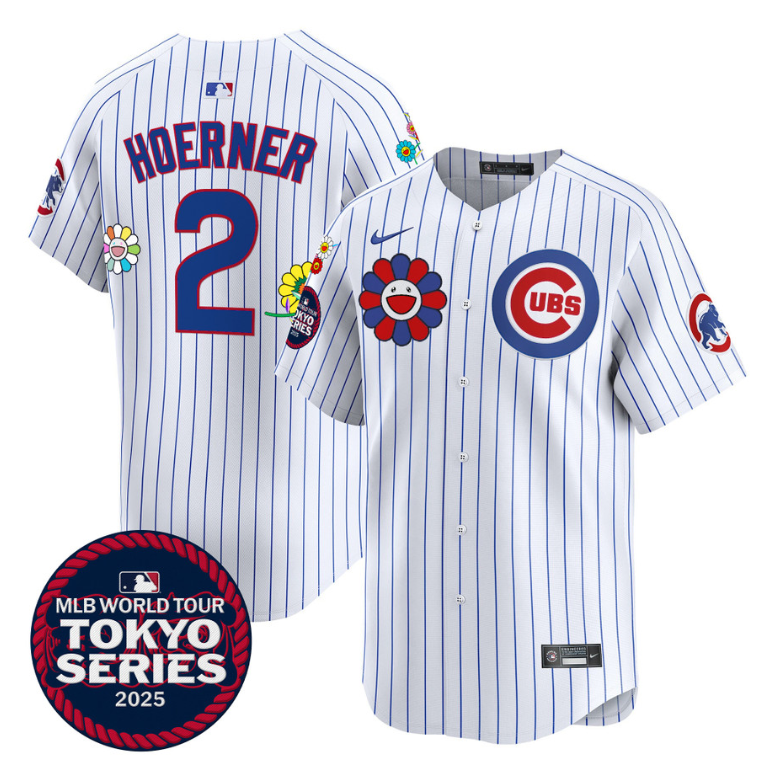 Nico Hoerner Jersey #2 Chicago Cubs Tokyo Series 2025 Vapor Premier Limited Stitched Pinstripe