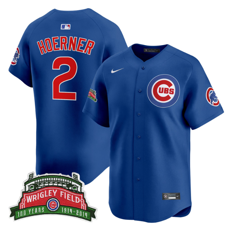Nico Hoerner Jersey #2 Chicago Cubs Wrigley Field Style Vapor Premier Limited Stitched Royal